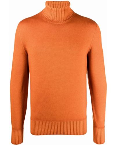 Jersey de punto de cuello vuelto de tela jersey Drumohr naranja
