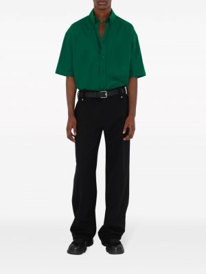 Bavlněná košile s výšivkou Burberry zelená