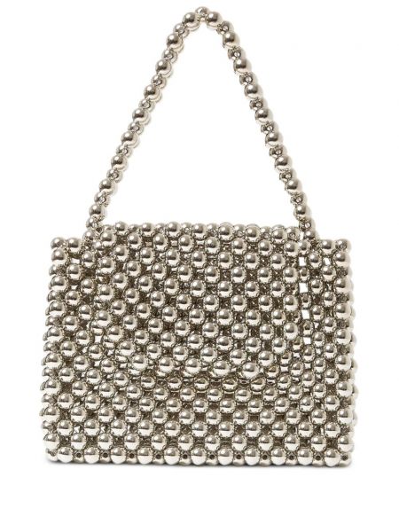 Shopper avec perles 0711 argenté