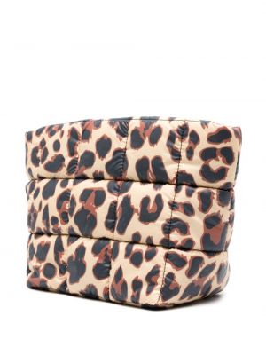 Clutch somiņa ar apdruku ar leoparda rakstu Veecollective bēšs