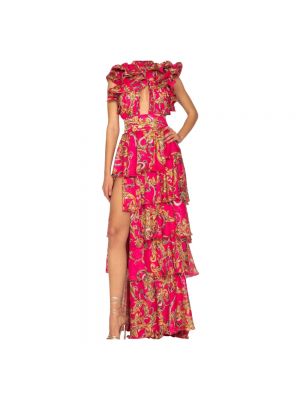Różowa sukienka długa bez rękawów Babylon