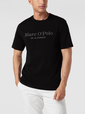 Koszulka z nadrukiem Marc O'polo czarna