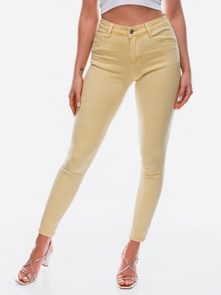 Skinny džíny Edoti žluté
