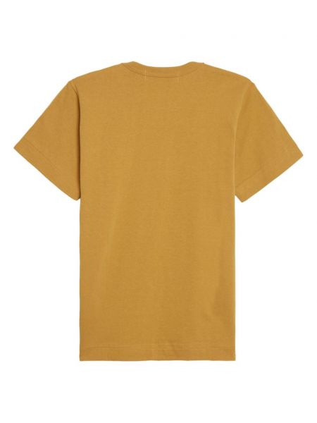 Koszulka bawełniana w serca Comme Des Garcons Play żółta
