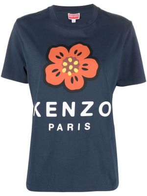 Тениска с принт Kenzo синьо