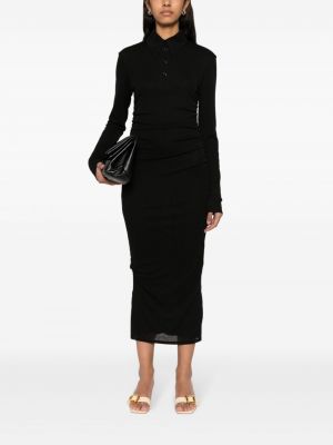 Dlouhé šaty Nanushka černé