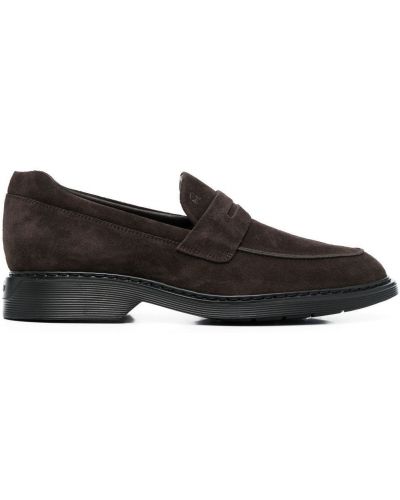 Pantofi loafer din piele de căprioară Hogan maro
