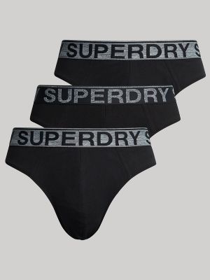 Boxers de algodón Superdry negro
