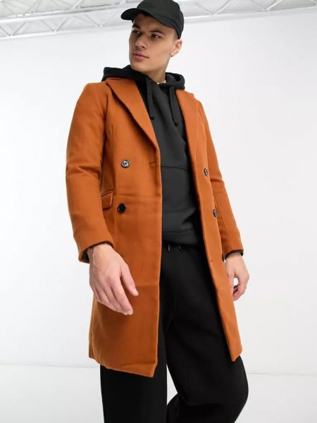 Шерстяное пальто Bolongaro Trevor оранжевое
