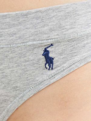 Kalhotky string Polo Ralph Lauren šedé