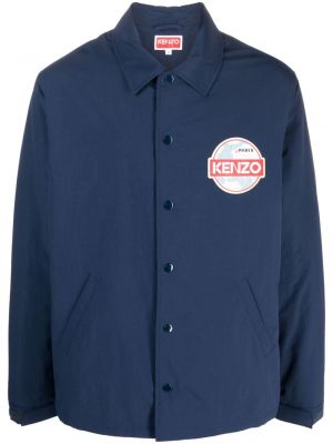 Риза с принт Kenzo синьо