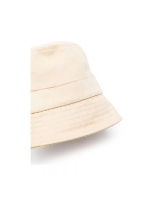 Gorra con bordado de algodón Jacquemus beige