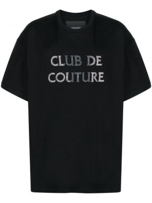 T-shirt con cristalli Anonymous nero