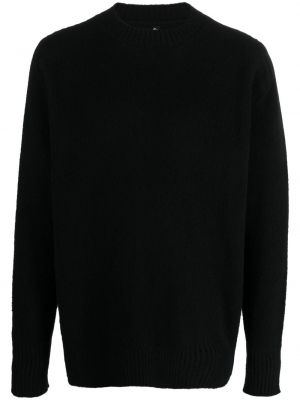 Sweter wełniany z nadrukiem Oamc czarny