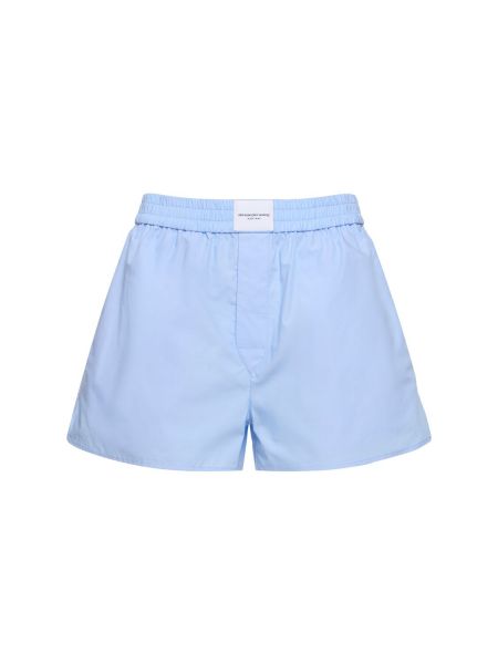 Pantalones cortos de algodón Alexander Wang azul