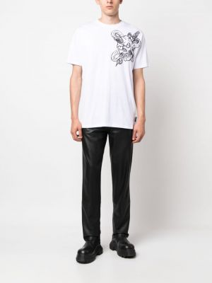 T-shirt col rond à motif serpent Philipp Plein blanc