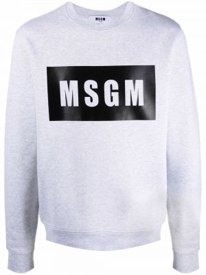 Sweatshirt aus baumwoll mit print Msgm grau