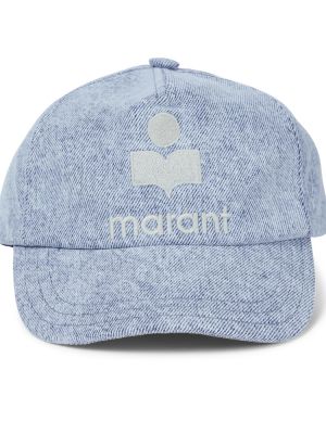 Памучна шапка с козирки Isabel Marant синьо