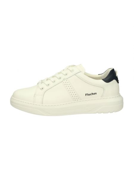Sneakersy skórzane klasyczne Fluchos białe