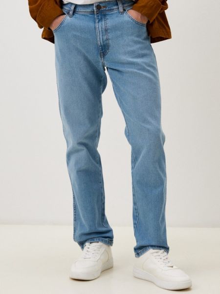 Прямые джинсы Wrangler голубые