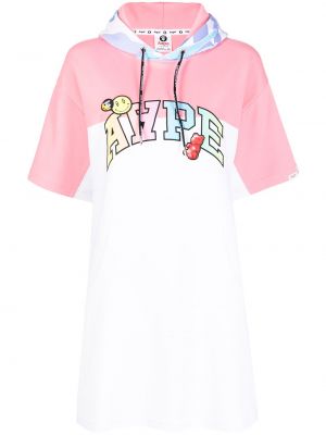 Vestito con stampa Aape By *a Bathing Ape® rosa