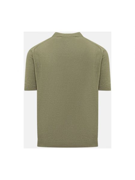 Lniana koszulka bawełniana z krótkim rękawem Amaránto zielona