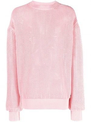 Памучен пуловер Msgm розово