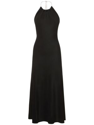 Viskózové dlouhé šaty Alexandre Vauthier čierna