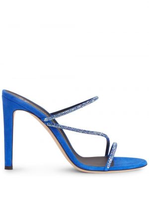 Sandale din piele de căprioară Giuseppe Zanotti albastru