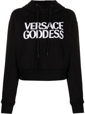 Суичър с качулка Versace черно