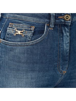 Proste jeansy Elisabetta Franchi niebieskie