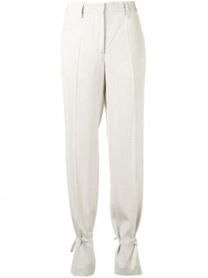 Pantalones rectos con lazo Off-white blanco