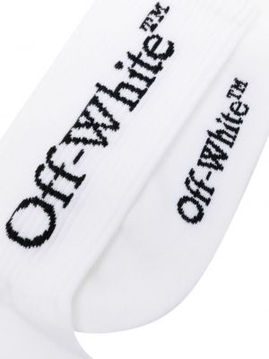 Žakardinis kojines Off-white balta