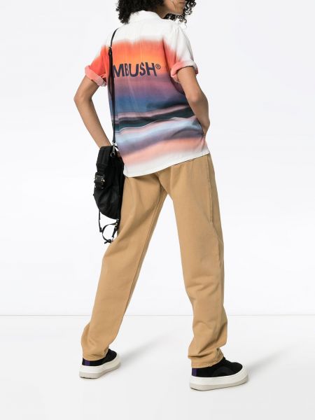Chemise à imprimé avec manches courtes tie dye Ambush orange