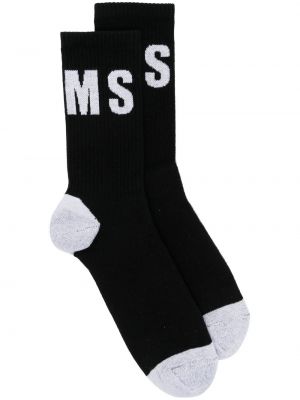 Чорапи с принт Msgm черно