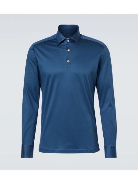 Poloshirt i bomuld Kiton blå