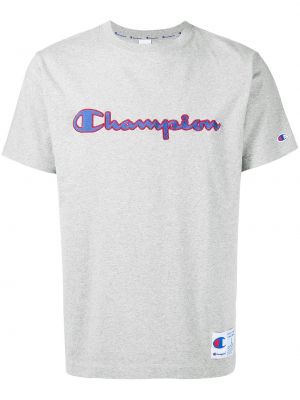 T-shirt ricamato Champion grigio
