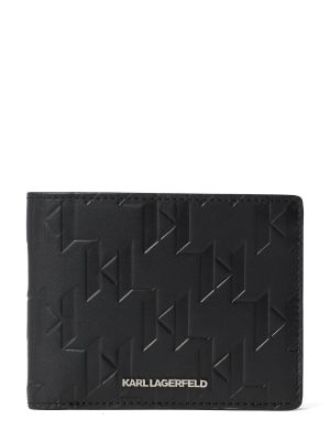 Bőr pénztárca Karl Lagerfeld fekete