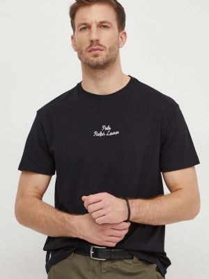 Памучна поло тениска Polo Ralph Lauren черно