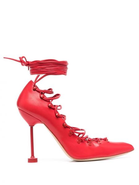 Полуотворени обувки Tori Solea червено