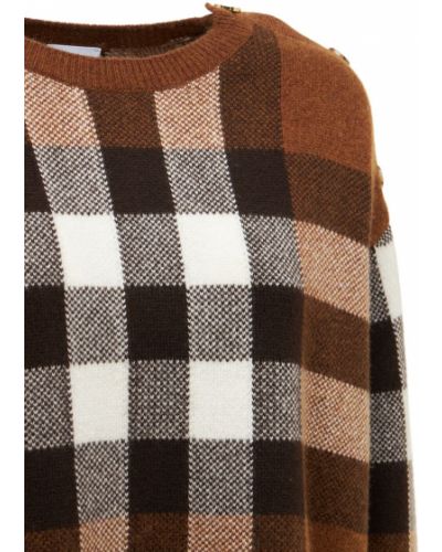 Kockovaný kašmírový vlnený sveter Burberry