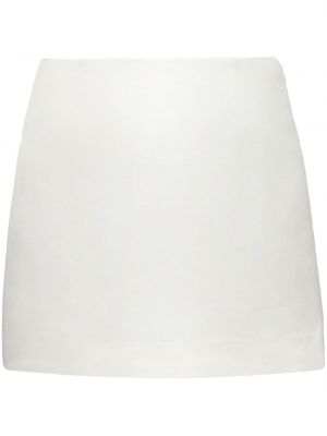 Satenska mini suknja Prada bijela