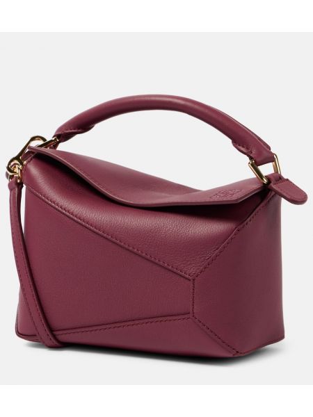 Lær mini bag Loewe rød