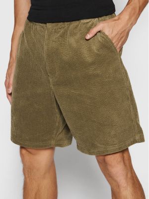 Shorts en velours côtelé Huf vert