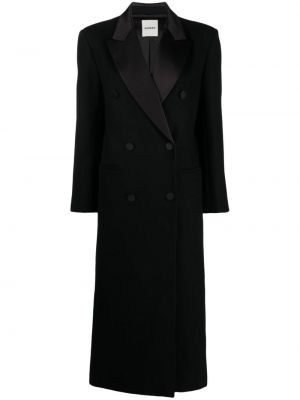 Vlněný kabát Sandro černý