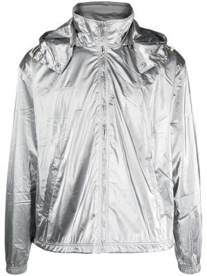 Kapucnis dzseki Adidas ezüstszínű