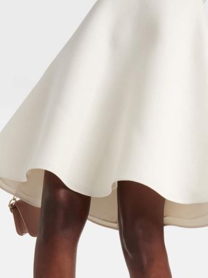 Mini vestido de lana de seda Valentino blanco