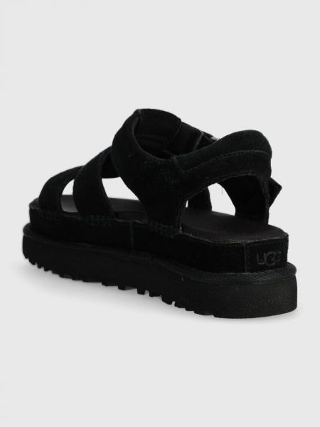 Sandale din piele cu platformă Ugg negru