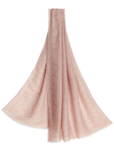 Žakárový šál s paisley vzorom Etro ružová