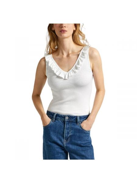 Tričko s krátkými rukávy Pepe Jeans bílé